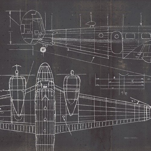 W33824 | Plane Blueprint II | Marco Fabiano
