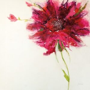 W29797 - Jan Griggs - Pink Daisy on White