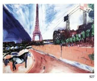 LI927 | Marc Chagall | The Passy Bridge And Eiffel Tower