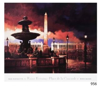 LI956 | Max Hayslette | Rainy Evening - Place de la Concorde | b/D02