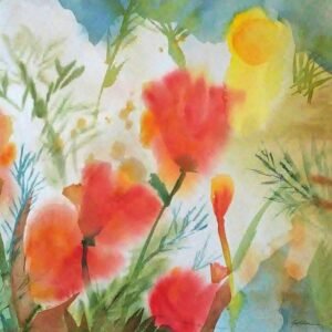 Sheila Golden | G854D | Orange Poppy Reverie