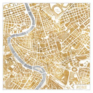 Laura Marshall | W17665 | Gilded Rome Map