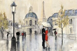 Julia Purinton | W18087 | Spring Rain Paris Eiffel