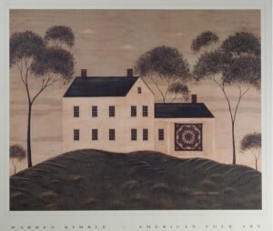 Warren Kimble | Li0285 | House with quilt