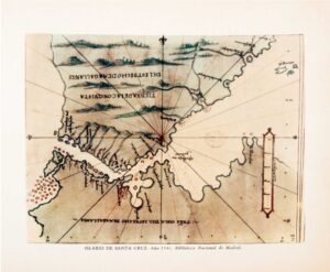 Grabado antiguo | Li0608 | Islario de Santa Cruz, Año 1541