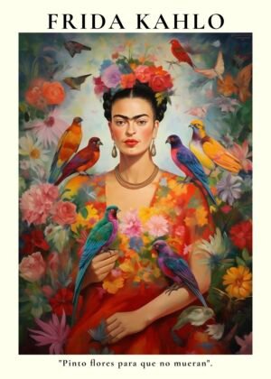 Imagen de diseño / Figurativo | MA.FK001 | Frida Kahlo "Pinto flores para que no mueran"