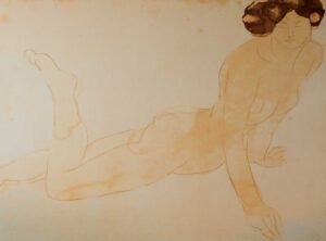 Auguste Rodin | Li0232 | Femme nue, allongué sur le ventre