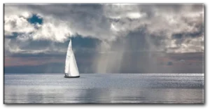 Pangea Images | 2AP6170 B60120 | Sailing on a Silver Sea