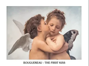 William Bouguereau | Li32196 | The first kiss (Detalle)