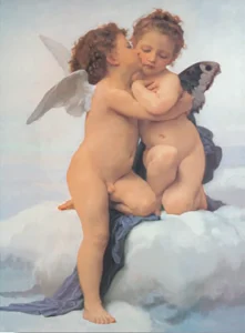 William Bouguereau | Li33477 | The first kiss