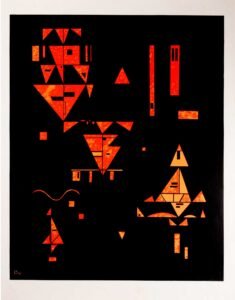 Vassily Kandinsky | Li0421 | Naranja sobre negro