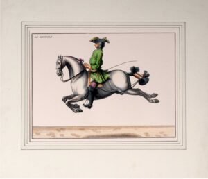 Grabado Antiguo | LI0621 | Le Dificile /incluye passepartout acuarelado