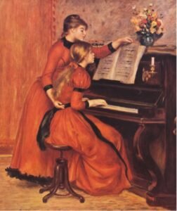 Auguste Renoir | Li0942 | Two girls at the piano
