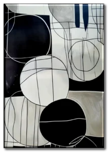 Imagen de diseño / Abstracto | ASP039 | Abstracto blanco y negro I