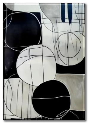 Imagen de diseño / Abstracto | ASP039 B70100 | Abstracto blanco y negro I