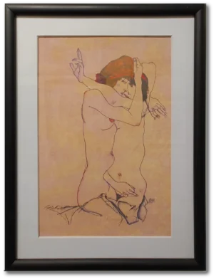 Egon Schiele | E EES001 | Two Women Embracing (1913)