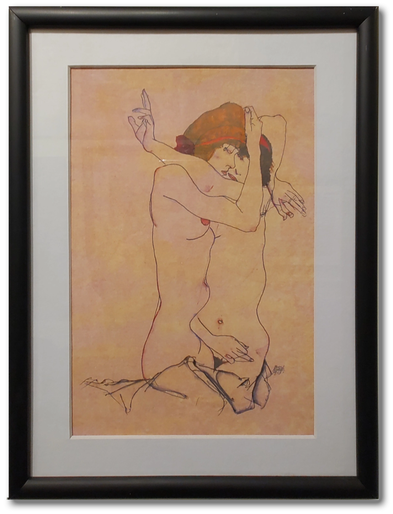 Egon Schiele | E EES001 | Two Women Embracing (1913)