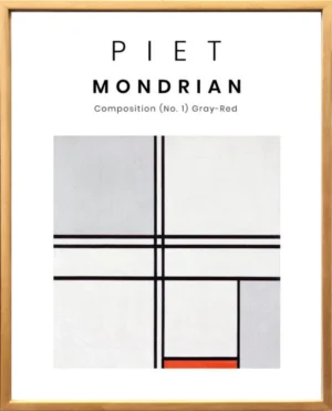 Piet Mondrian | E MA3875564 | Composition No. 1 Gray Red