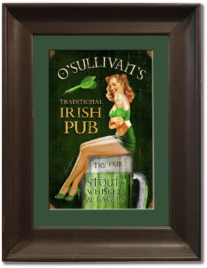 Advertising | E HB087 | Irish Pub Pinup Metal Sign