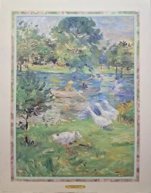 Berthe Morisot | Li0444 | Girl in a boat with geese