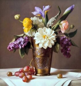 Ken Marlow | Li0937 | Flowers in an indian vase