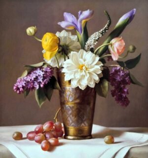 Ken Marlow | Li0937 | Flowers in an indian vase