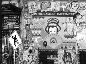 Claudio Sacomano | CS163BW | In the name of happiness - Grafittis en Baires