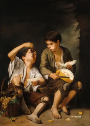 Bartolomé Esteban Murillo | EBM001 | Niños comiendo uvas y melón