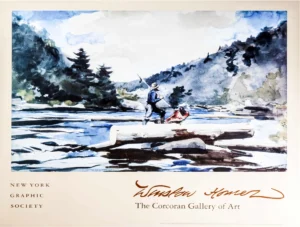 Winslow Homer | Li0343 | The Hudson River - Loggins