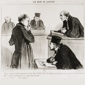 Honoré Daumier | Les Gens de Justice, 1845 / L Interrogatoire Absurde
