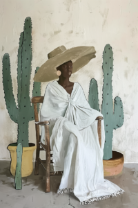 Estudio Moonoinarakshop | MA.AVER-11 | Boho Desert Woman with Cactus Print