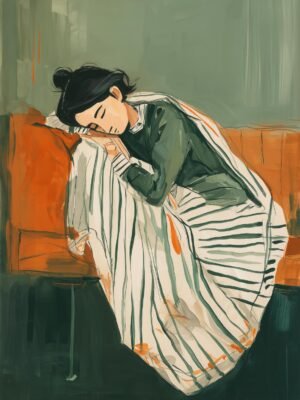 Catty (Catty_studio) | MA.CHAD-100 | Woman Sleeping on Sofa