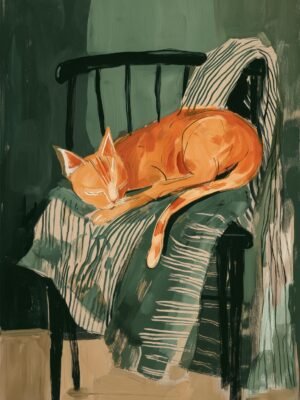 Catty (Catty_studio) | MA.CHAD-102 | Cat Sleeping on Chair
