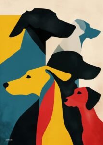 Era51Studio | MA.ERA-1 | Colorful Dog Silhouettes
