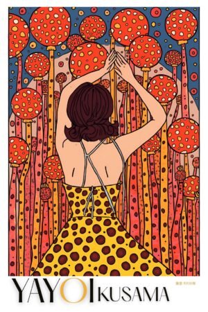 Yayoi Kusama | MA.YAYOI-12 | Tokyo 1998 (Mushroom Forest Exhibition Poster)
