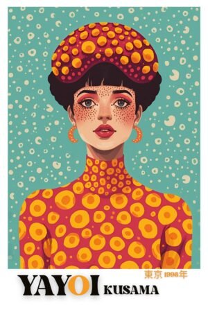 Yayoi Kusama | MA.YAYOI-13 | Tokyo 1998 (Turquoise Dots Exhibition Poster)