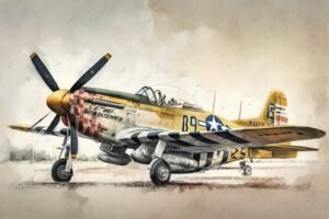 Serie Vintage | VIN002 | Aircraft P-51 Mustang