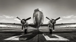 Frank Peters | AS393387781 | DC3 Historical aircraft on a runway