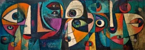 Imagen de diseño / Abstractos | E0020 | Abstracto cubista
