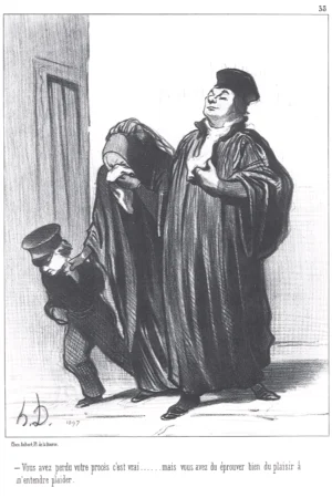 Honoré Daumier | EGRAB035 | Les Gens de Justice, 1845 / L'Avocat qui se Trouve Mal
