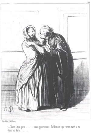 Honoré Daumier | EGRAB039 | Les Gens de Justice, 1845 / L'Argument de la Beauté"