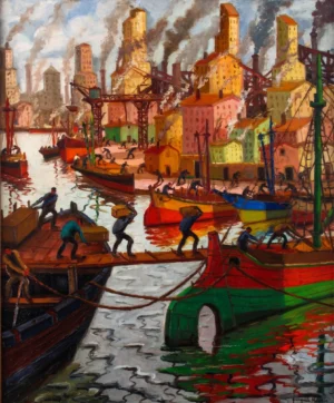 Quinquela Martín | EQM009 | Elevadores a pleno sol (1945)