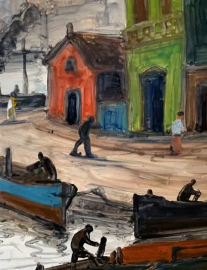 Quinquela Martín | EQM011 | Motivo de puerto (1946)