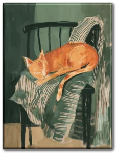 Catty (Catty_studio) | MA.CHAD-102 B4050 | Cat Sleeping on Chair