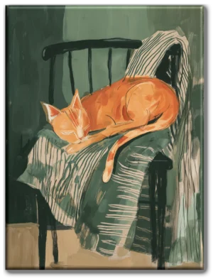 Catty (Catty_studio) | MA.CHAD-102 B4050 | Cat Sleeping on Chair