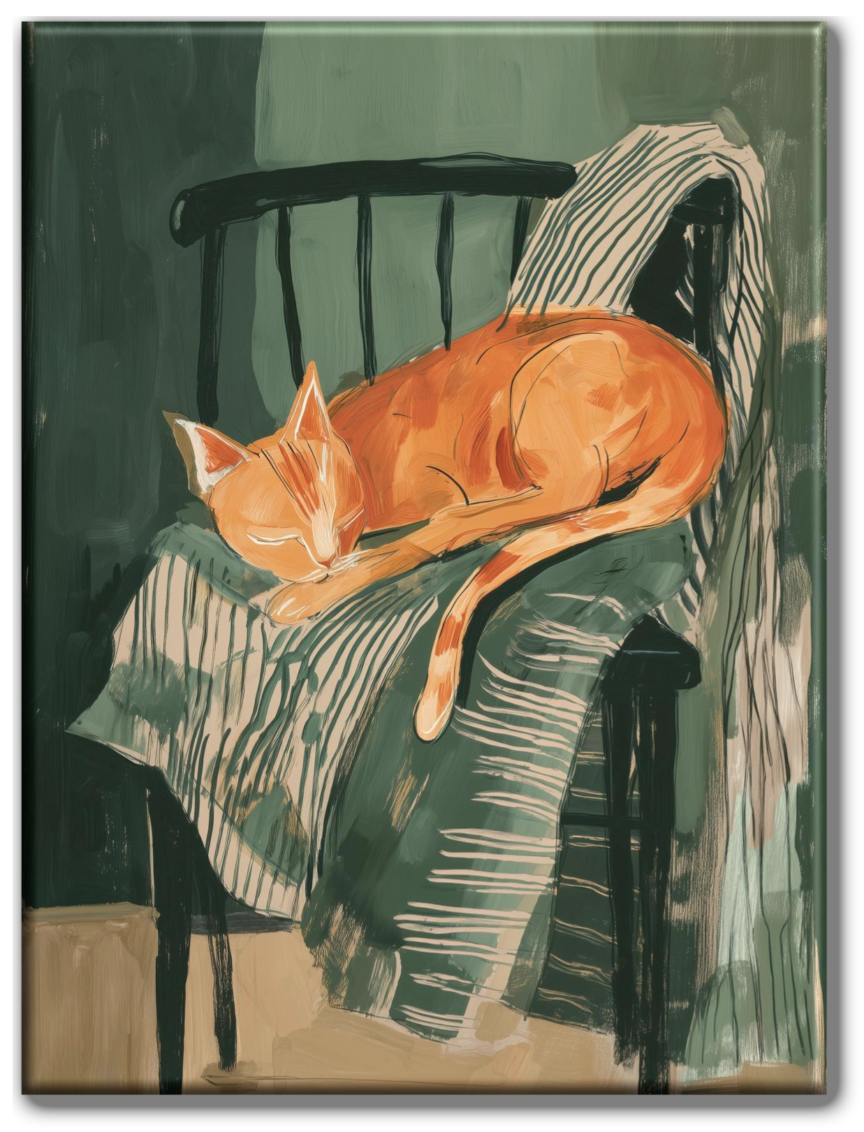 Catty (Catty_studio) | MA.CHAD-102 B4050 | Cat Sleeping on Chair