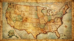 Mapa Estados Unidos | AS929261505 | Vintage United States map