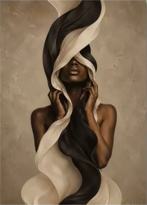 Arte Africano Moderno | BOLD-5 | Elegancia en Espiral