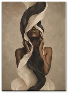Arte Africano Moderno | BOLD-5 B6080 | Elegancia en Espiral