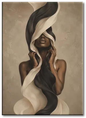 Arte Africano Moderno | BOLD-5 B6080 | Elegancia en Espiral